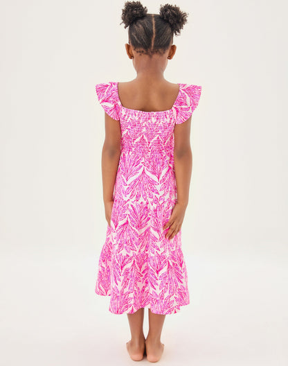 Lilly Pulitzer | Girls Mini Jilly Midi Dress - Pink Bliss Shady Babe