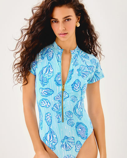 Lilly Pulitzer | Randee Short Sleeve Rashguard Swimsuit