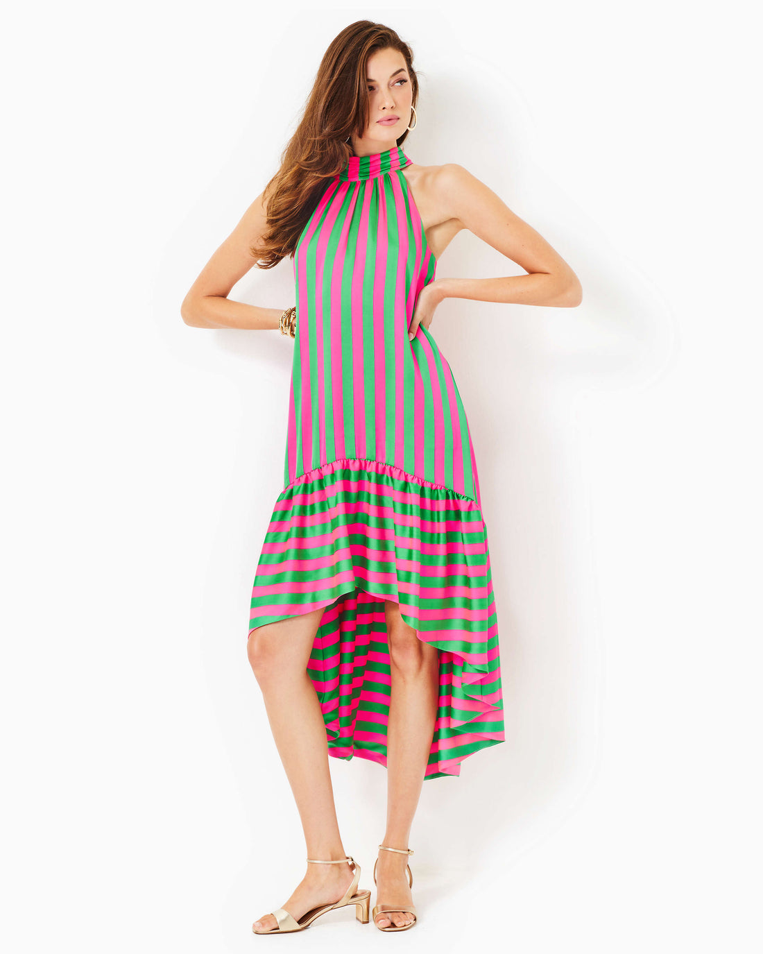 Lilly Pulitzer | Steph High - Low Halter Midi Dress