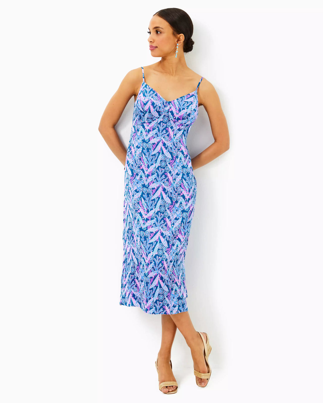 Lilly Pulitzer | Keana Satin Midi Slip Dress