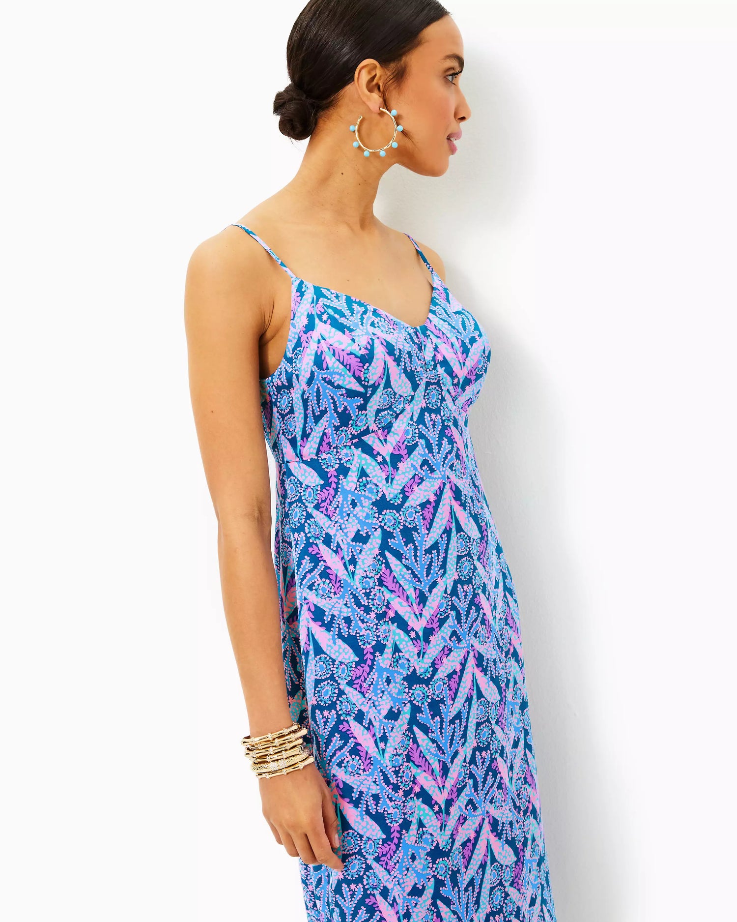 Lilly Pulitzer | Keana Satin Midi Slip Dress