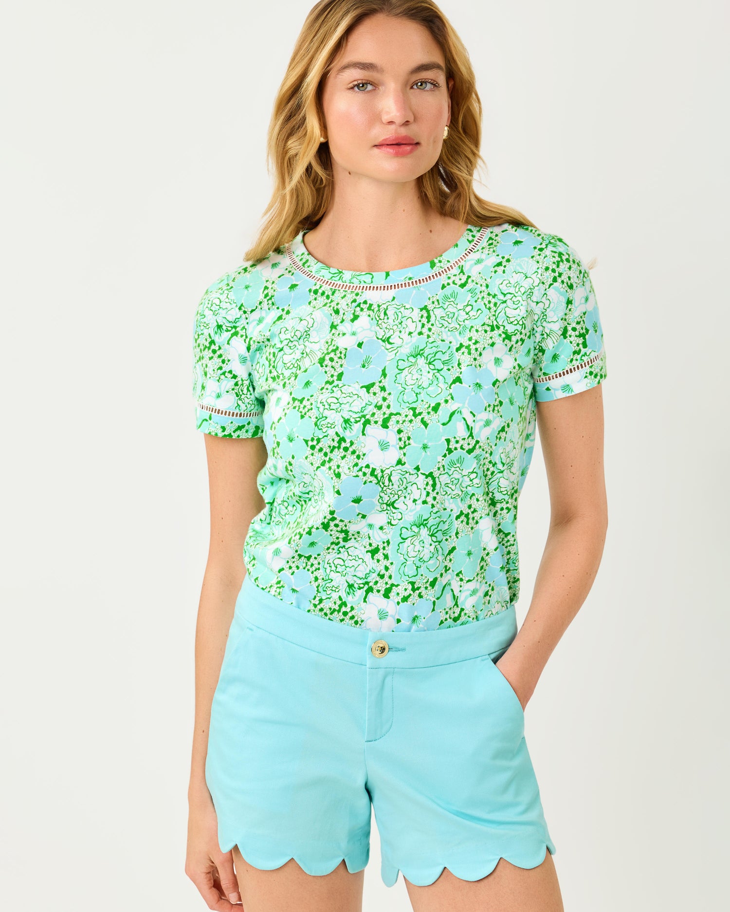 5" Buttercup Low Rise Stretch Short - Day Dream Blue