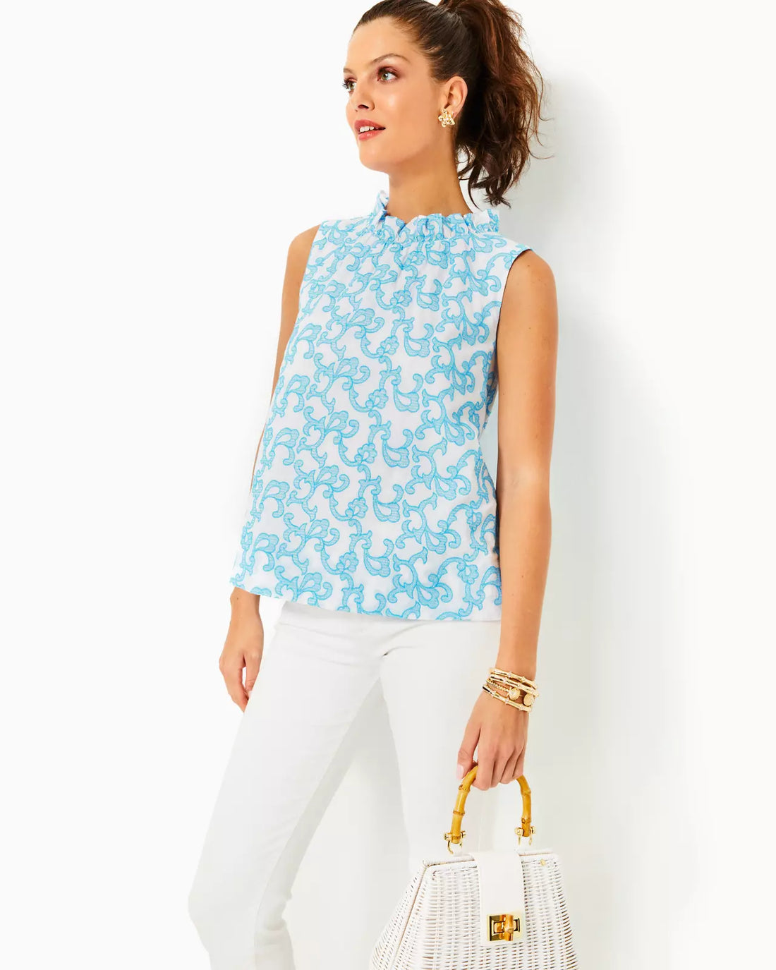 Lilly Pulitzer | Dahliana Embroidered Top