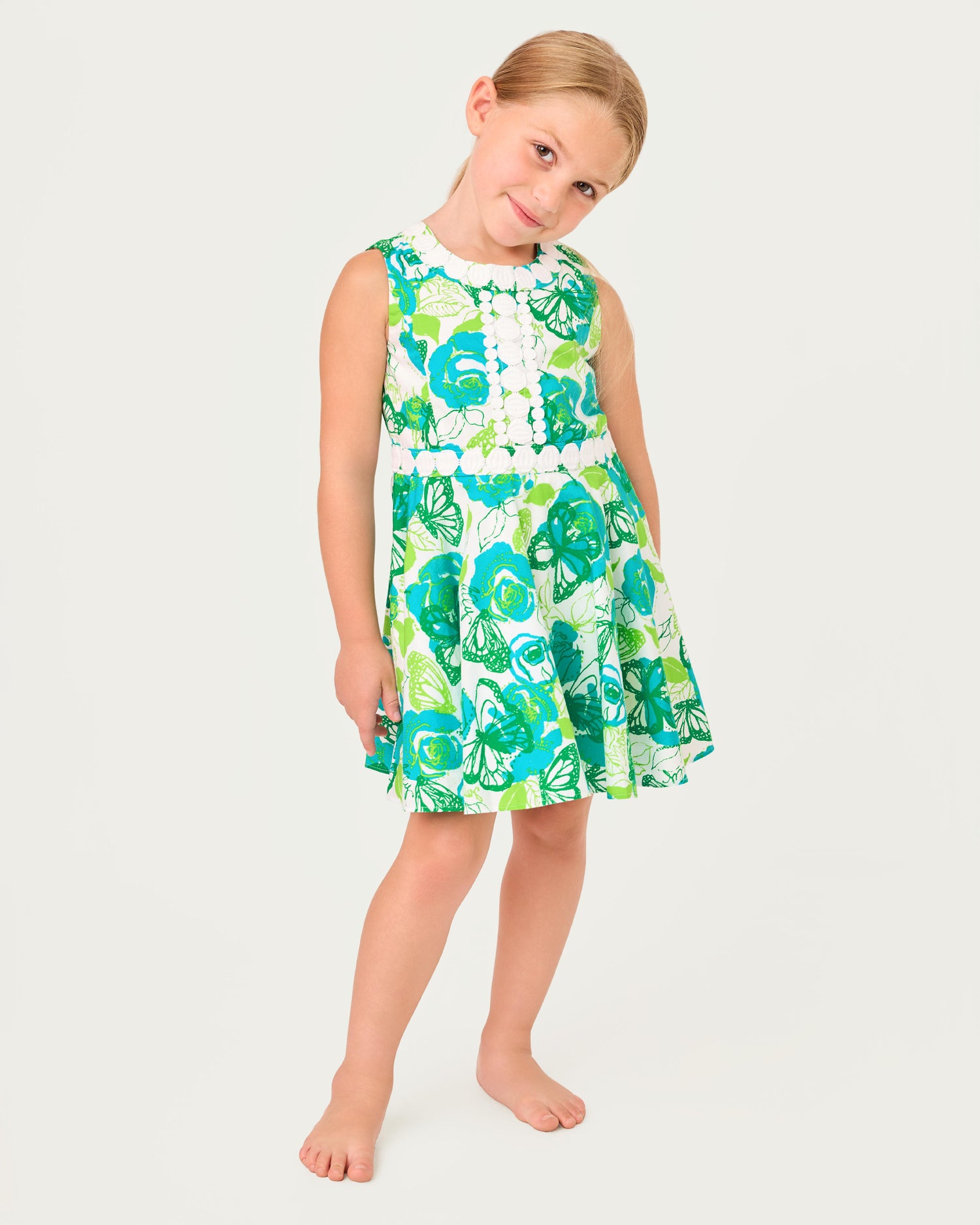 Idala Dress - Resort White Monarch