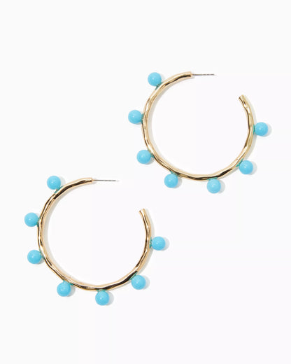 Lilly Pulitzer | Wave N Sea Hoop Earrings | Lilly Pulitzer | Cloister Collection Designer Fashion