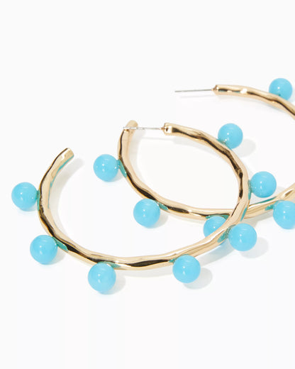 Lilly Pulitzer | Wave N Sea Hoop Earrings | Lilly Pulitzer | Cloister Collection Designer Fashion