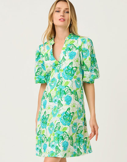 Mialeigh Elbow Sleeve Linen Dress