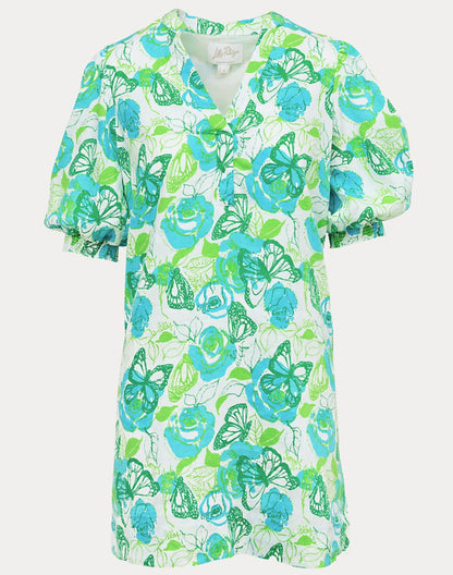 Mialeigh Elbow Sleeve Linen Dress