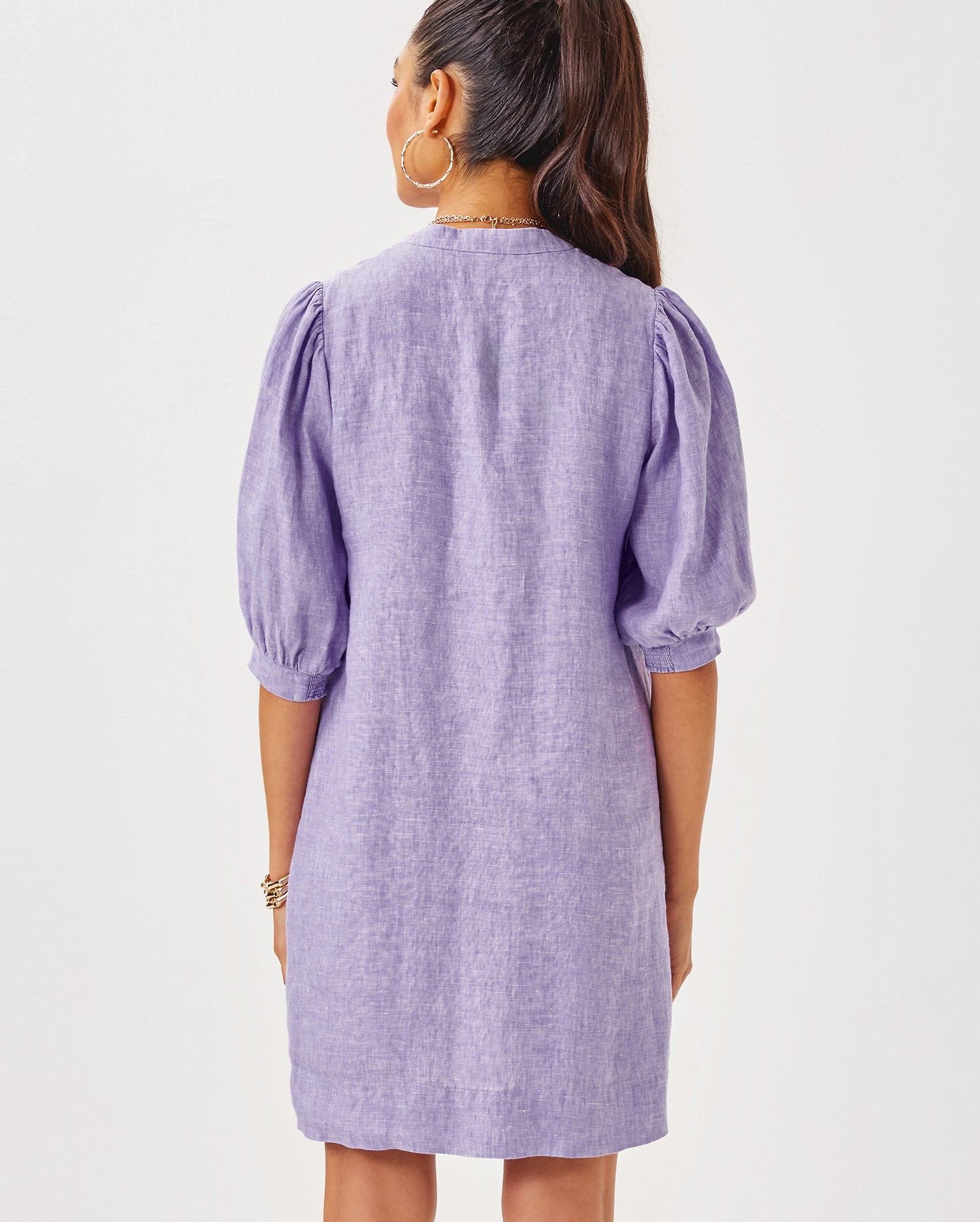 Lilly Pulitzer | Mialeigh Elbow Sleeve Linen Shift Dress