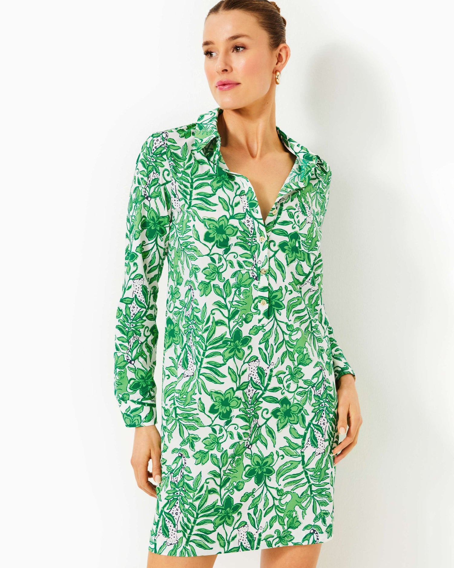 Lilly Pulitzer | UPF 50+ Kindra Dress - Fiddle Leaf Green Lil Escape Plan