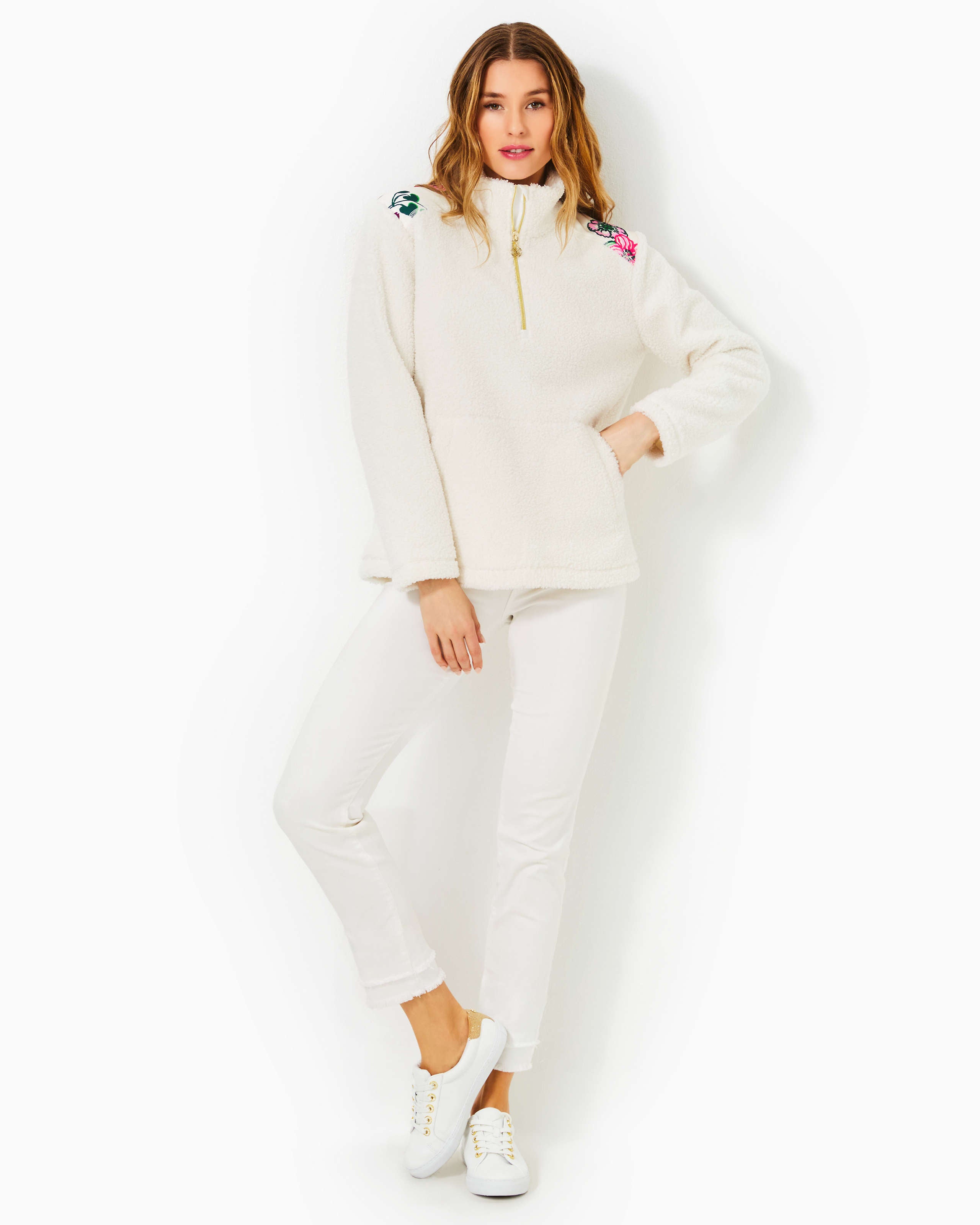 Lilly Pulitzer | Wallen Sherpa Half Zip Jacket