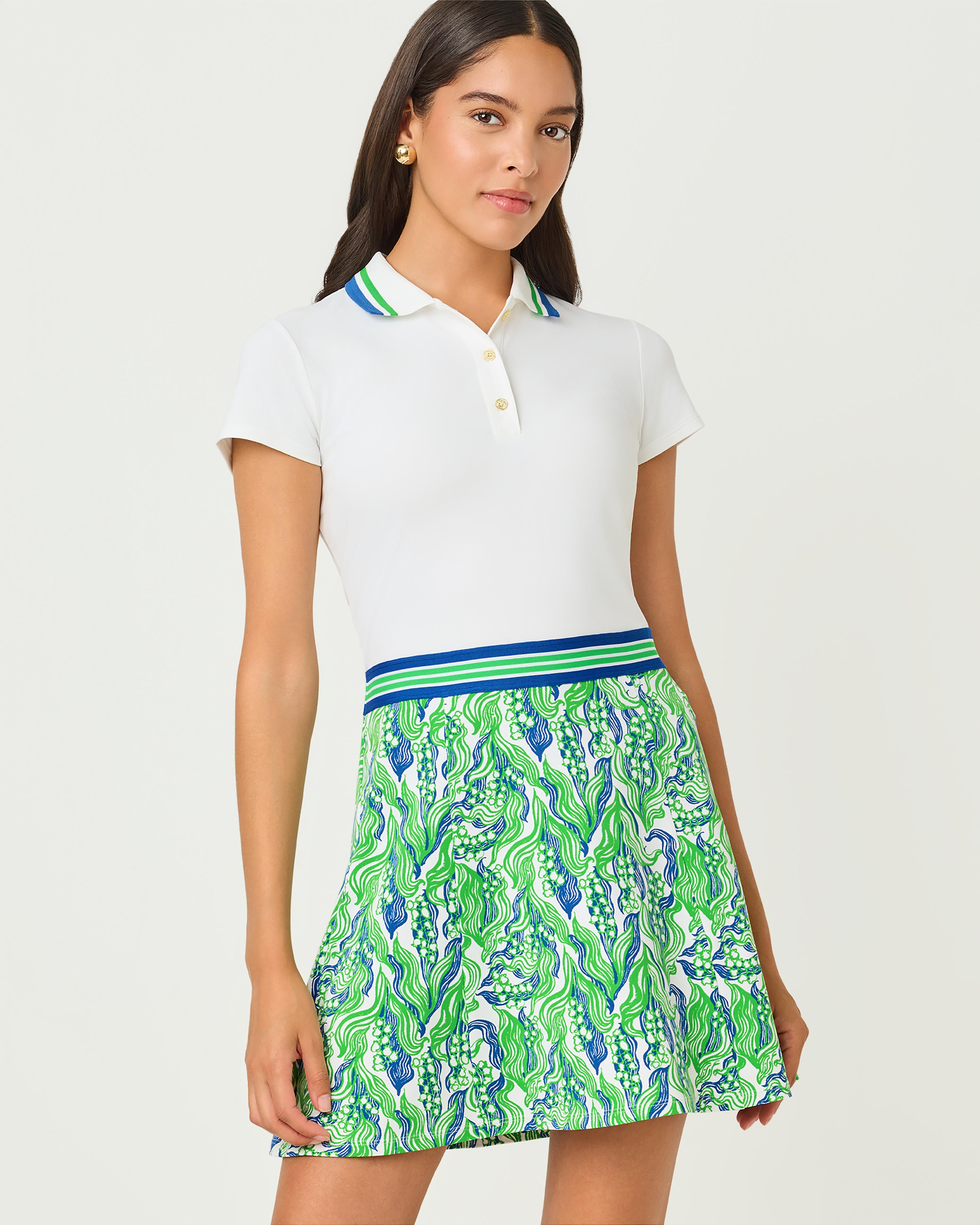 Lilly Pulitzer | Viento Upf 50+ Dress - Putting Green Lilly Of The Valley