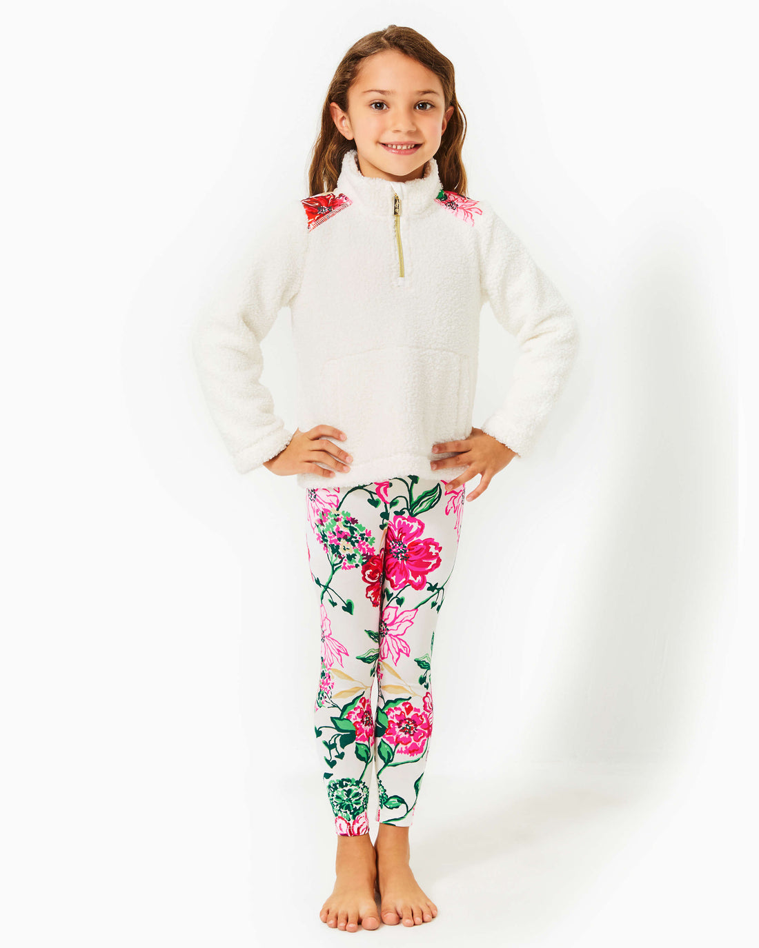 Lilly Pulitzer | Girls Mini Wallen Half-Zip Sherpa