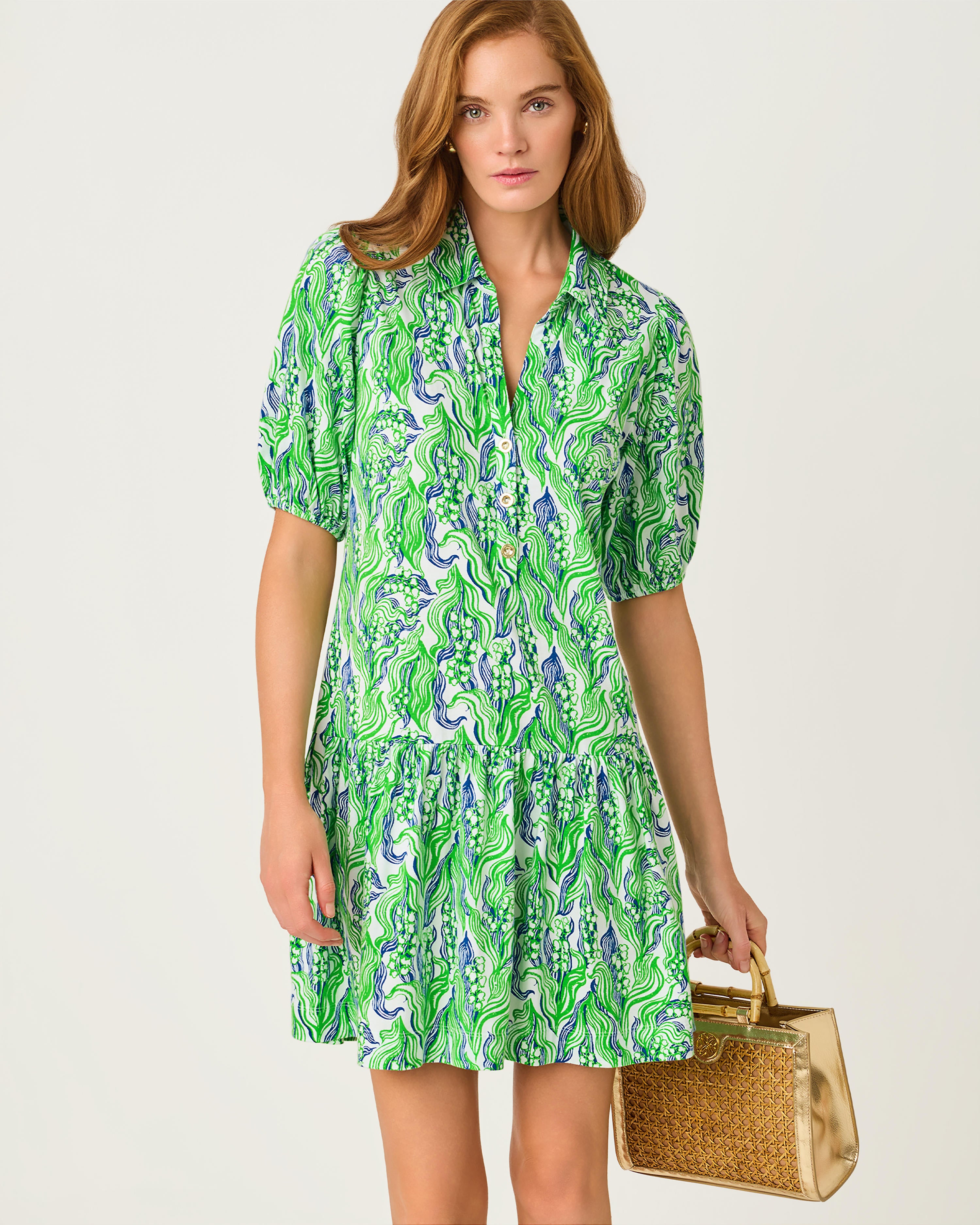 Bingley Dress - Putting Green Lilly Of The Valley