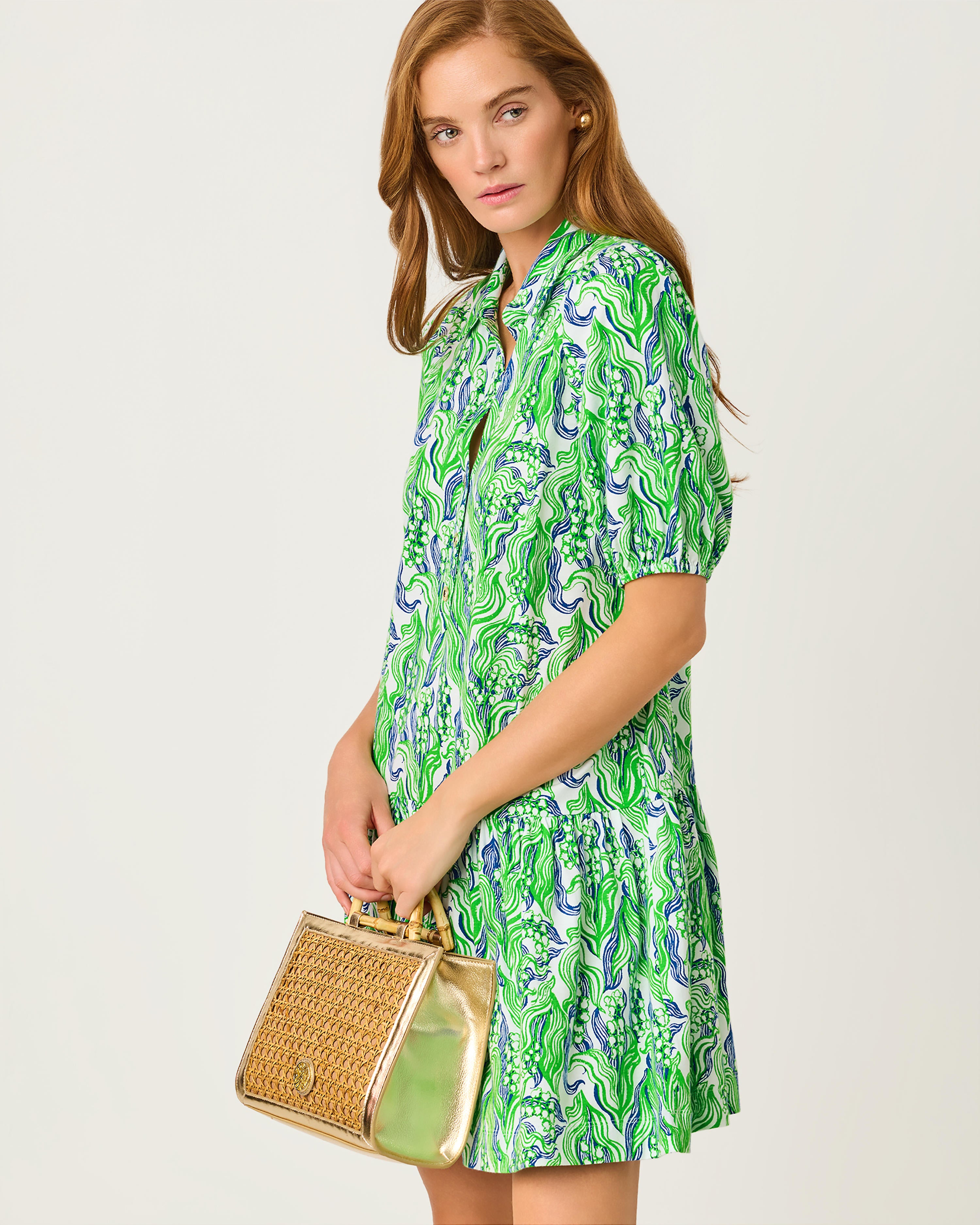 Bingley Dress - Putting Green Lilly Of The Valley