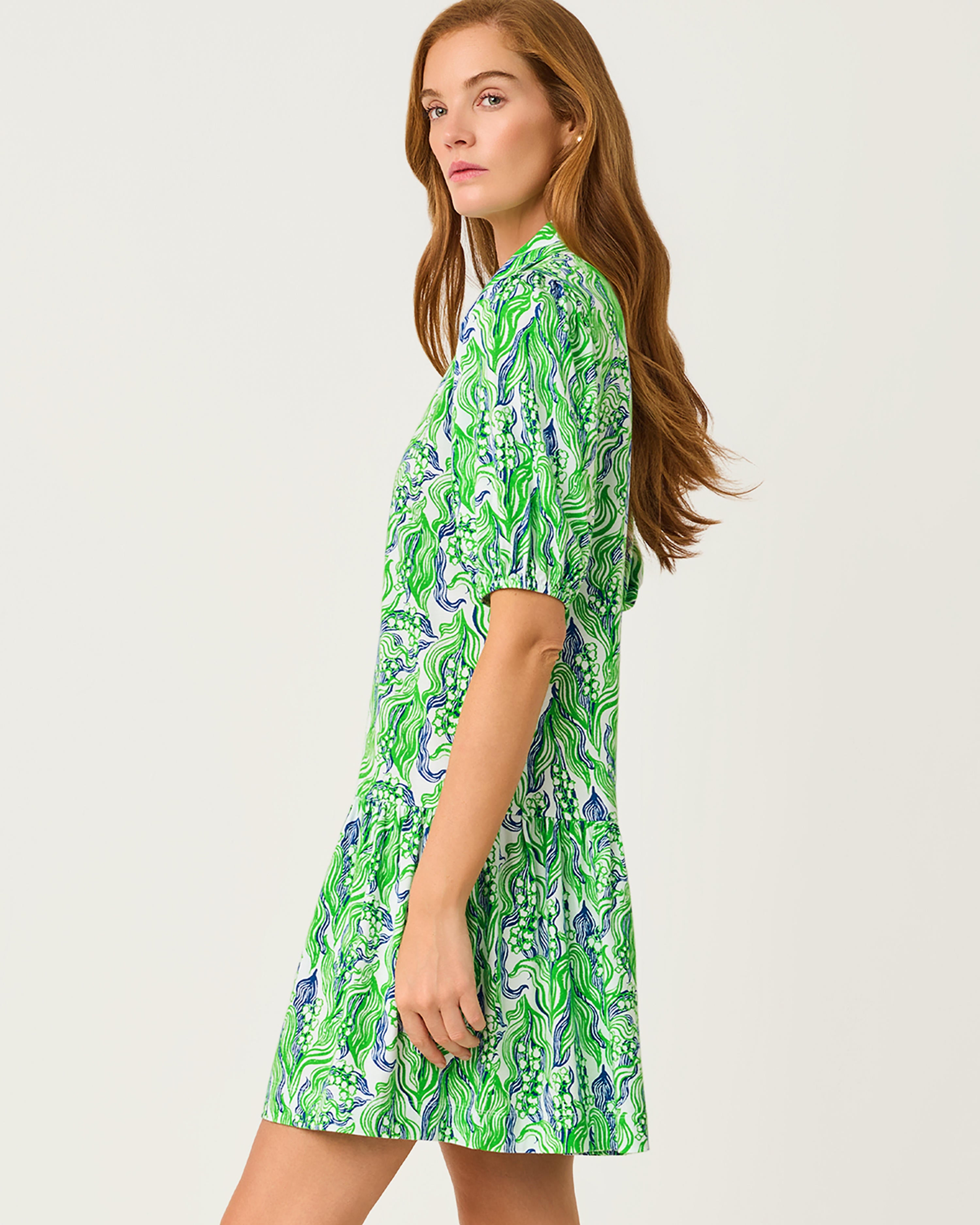 Bingley Dress - Putting Green Lilly Of The Valley