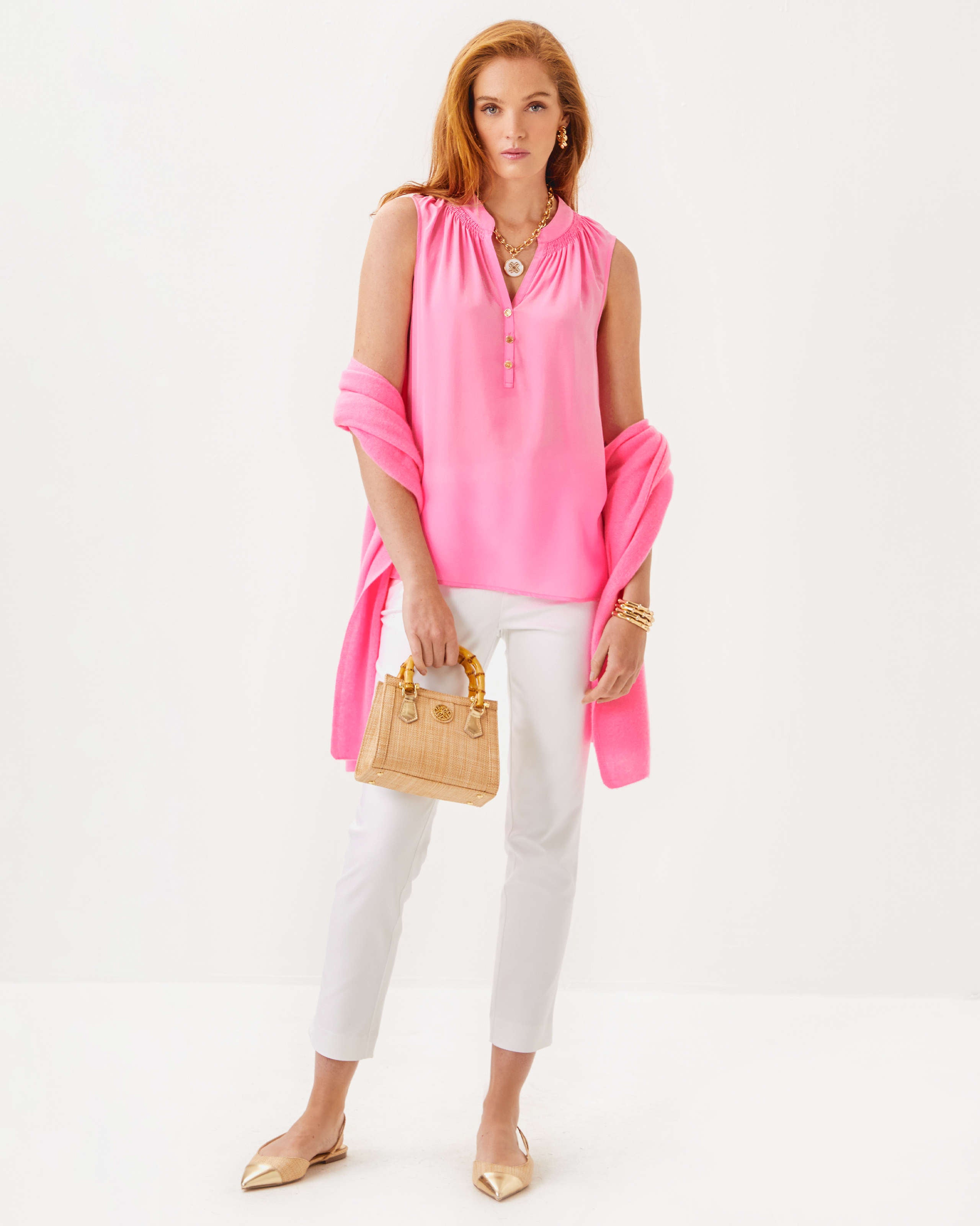 Lilly Pulitzer | Sleeveless Elsa Silk Top - Rousseau Pink