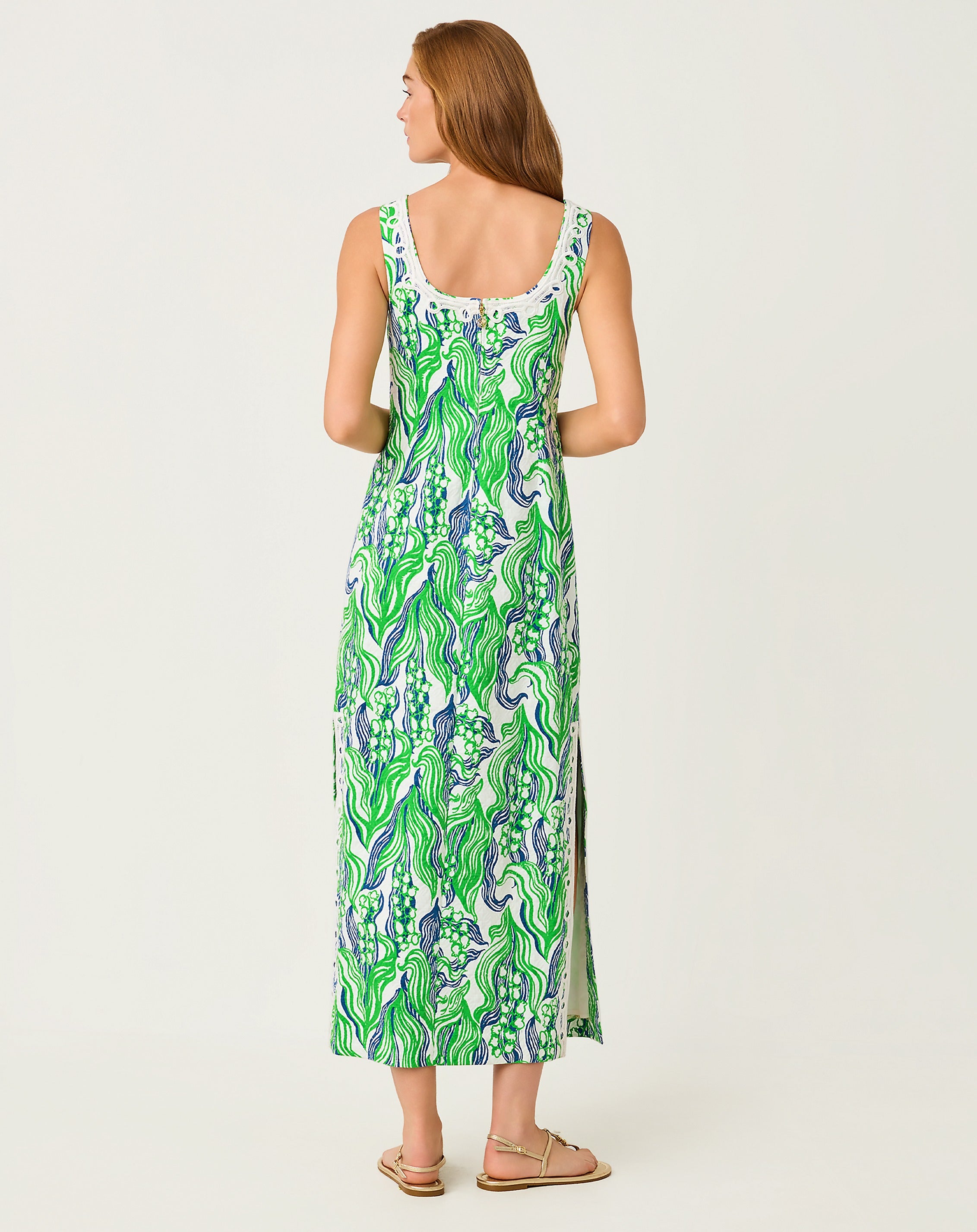 Lilly Pulitzer | Marleigh Stretch Maxi Shift Dress - Putting Green Oversized