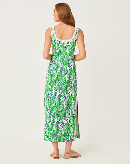 Lilly Pulitzer | Marleigh Stretch Maxi Shift Dress - Putting Green Oversized