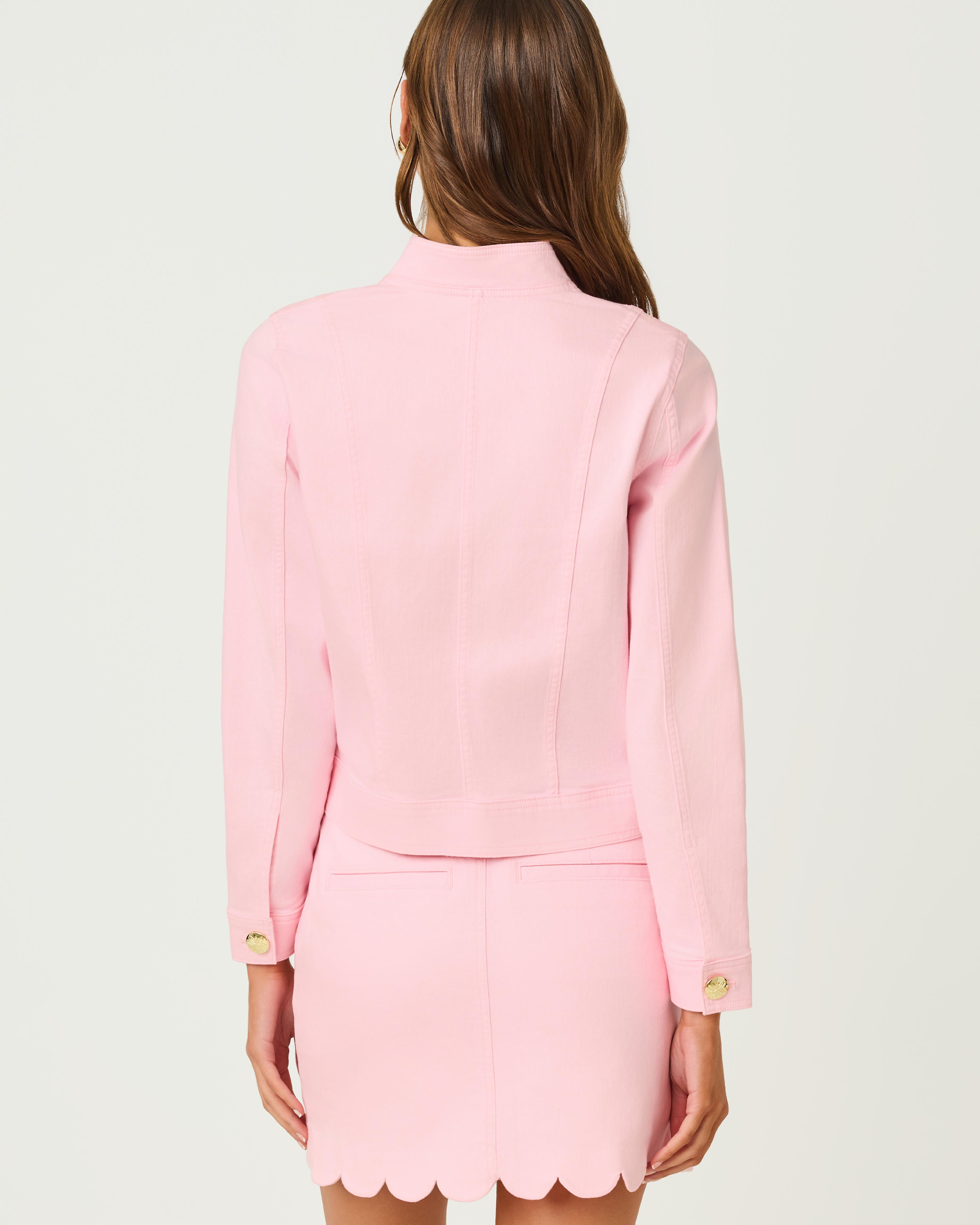 Shepa Denim Jacket - Pink Muse