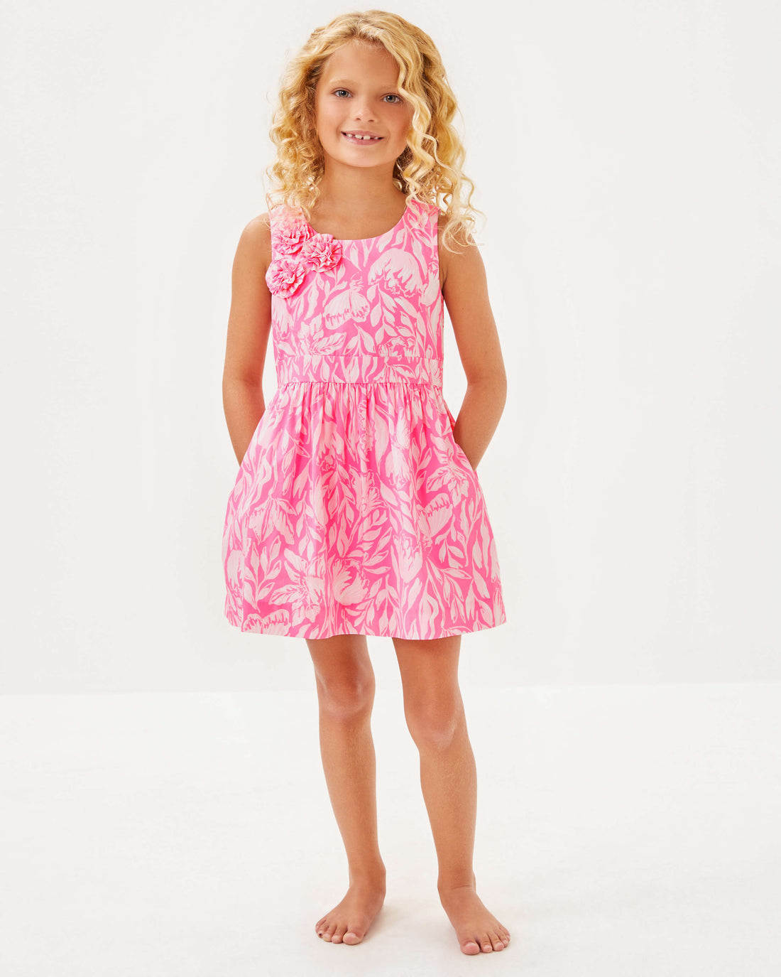 Lilly Pulitzer | Girls Suni Dress - Rousseau Pink Tulip To Tango