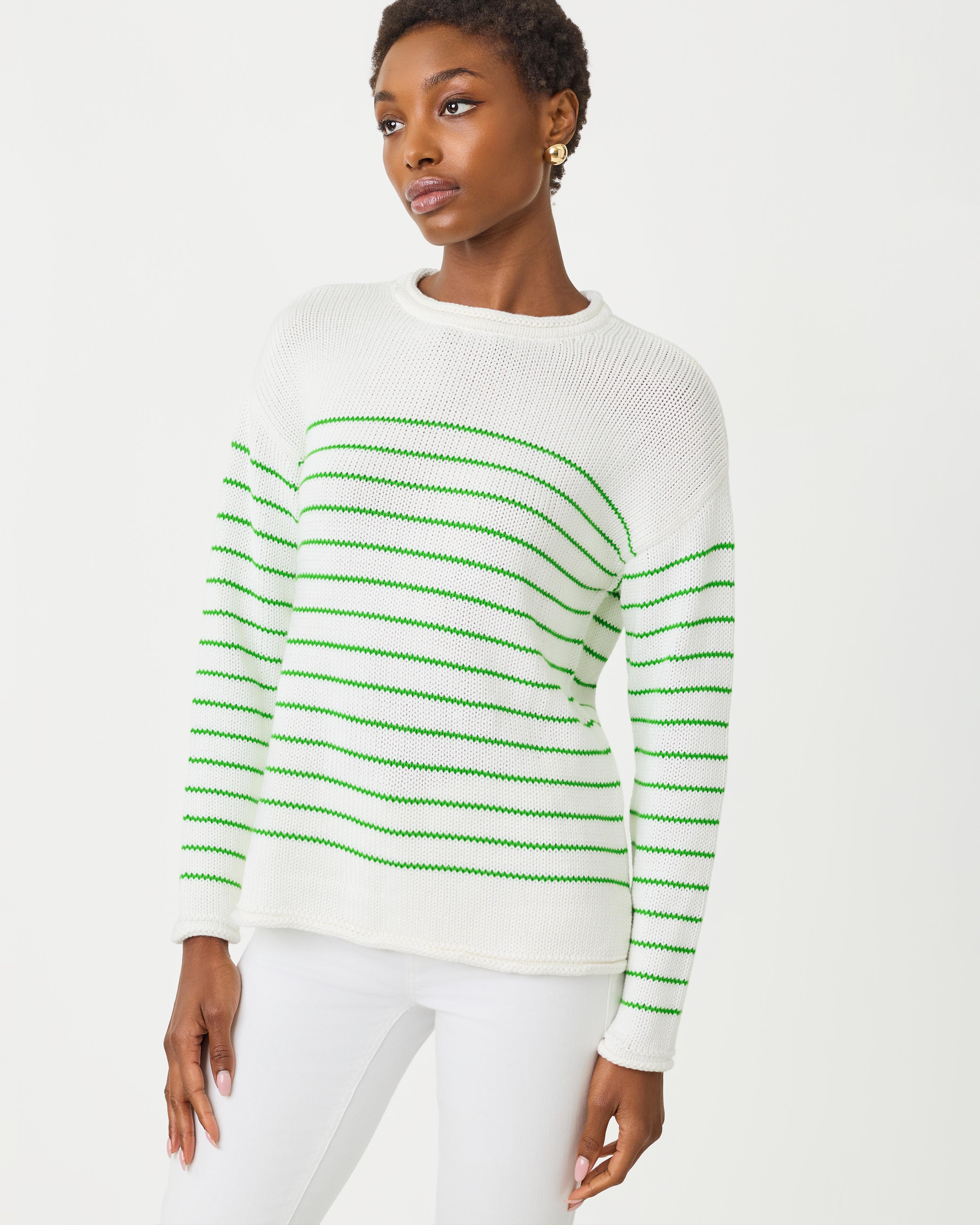 Lotan Sweater - Putting Green Tidepool Stripe