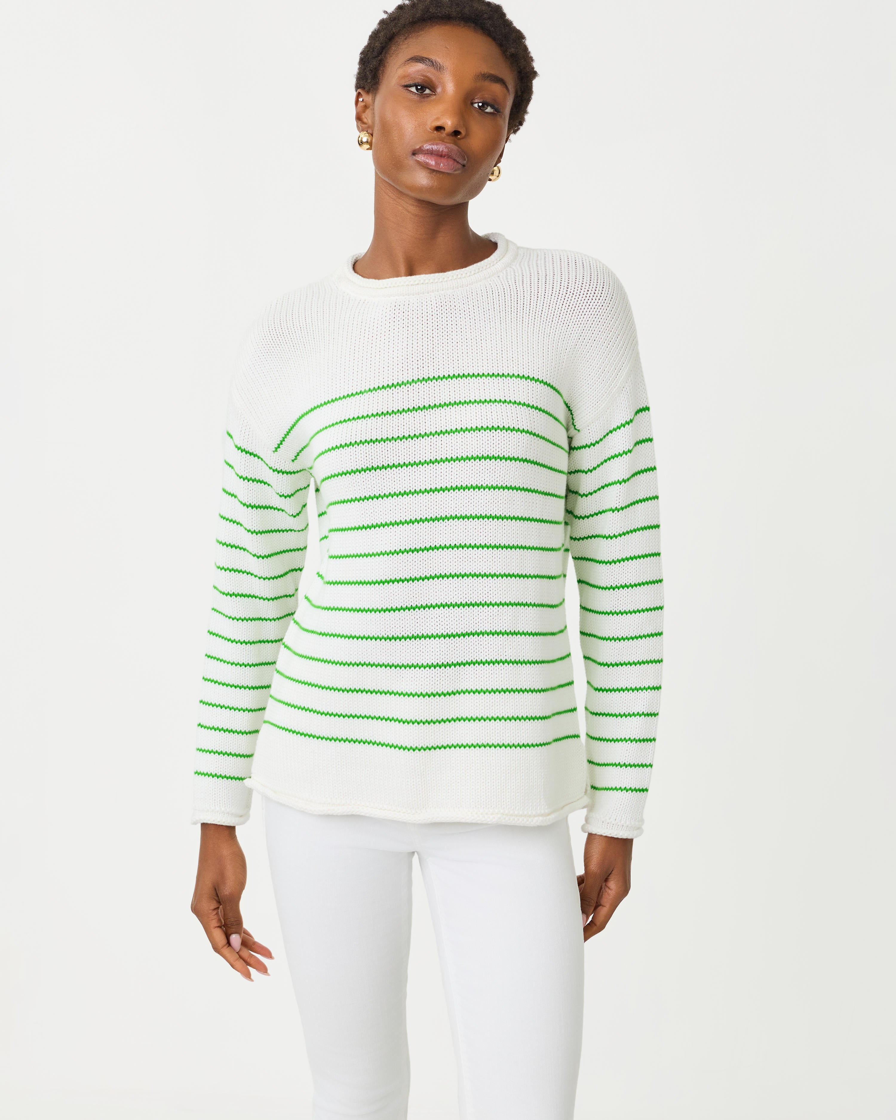 Lotan Sweater - Putting Green Tidepool Stripe
