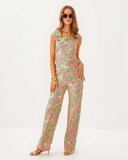 Lilly Pulitzer | Anders Tunic - Rousseau Pink Mane Character Energy