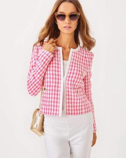 Lilly Pulitzer | Rohana Boucle Jacket - Rousseau Pink Charming Check