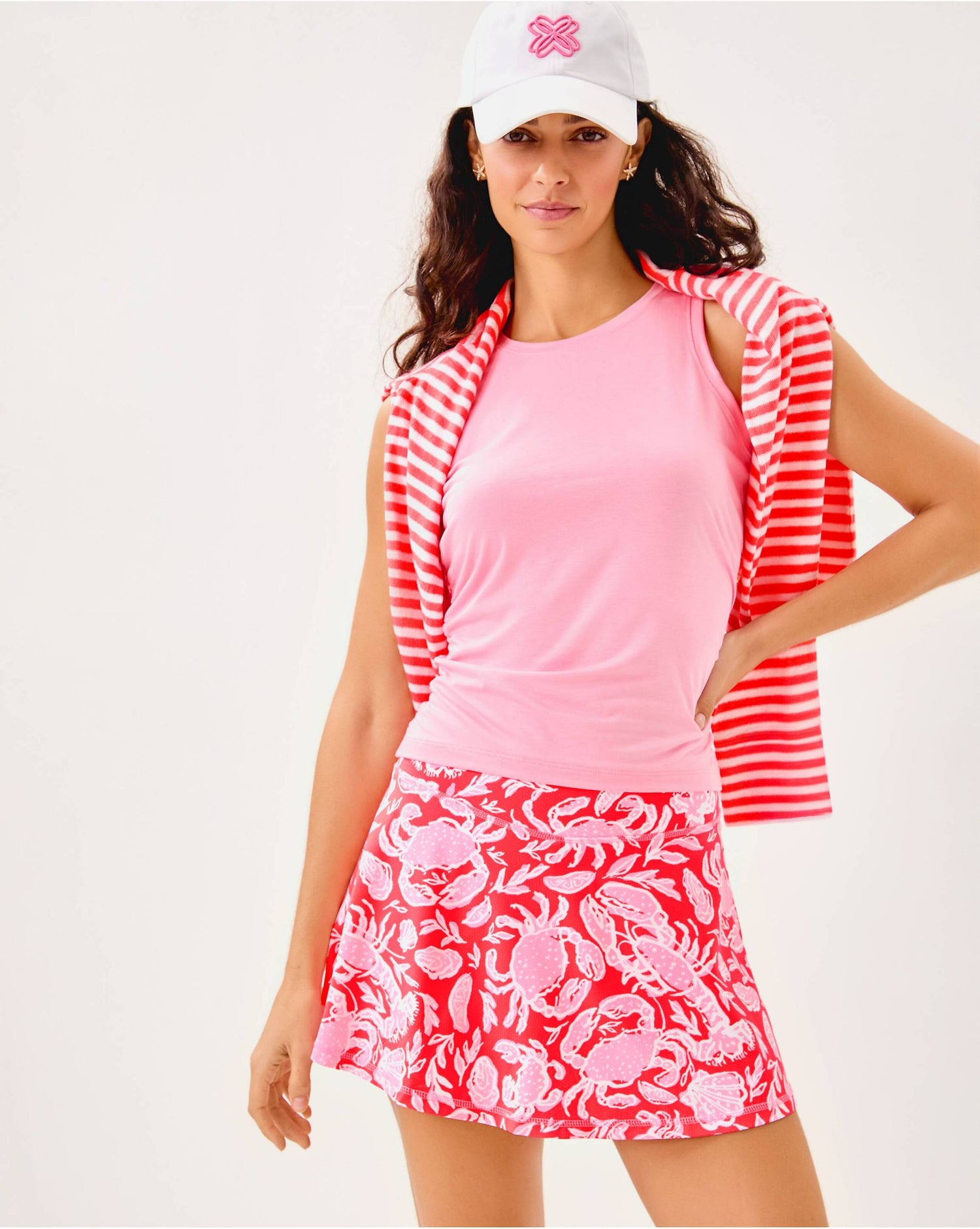 Lilly Pulitzer | UPF 50+ Luxletic Aila Skort - Cane Coral Crab Collab