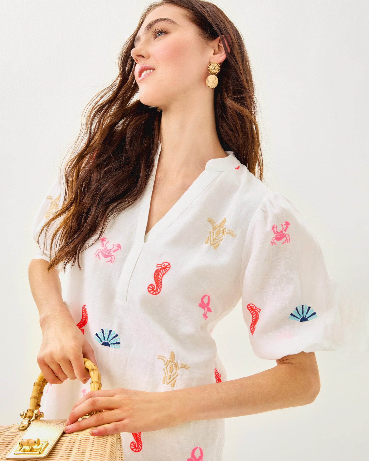 Lilly Pulitzer | Mialeigh Elbow Sleeve Linen Dress