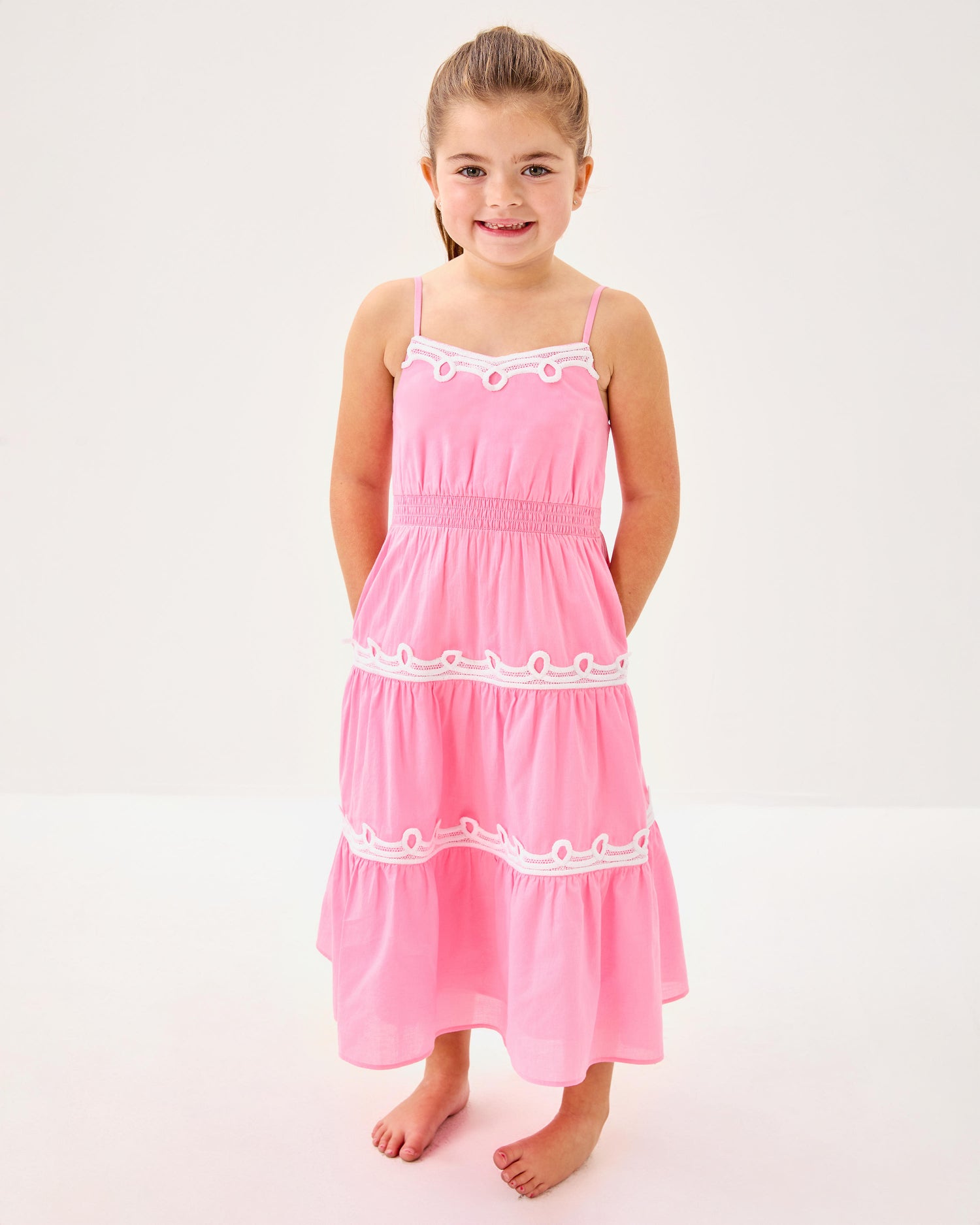 Lilly Pulitzer | Girls Mini Zanna Midi Dress - Conch Shell Pink