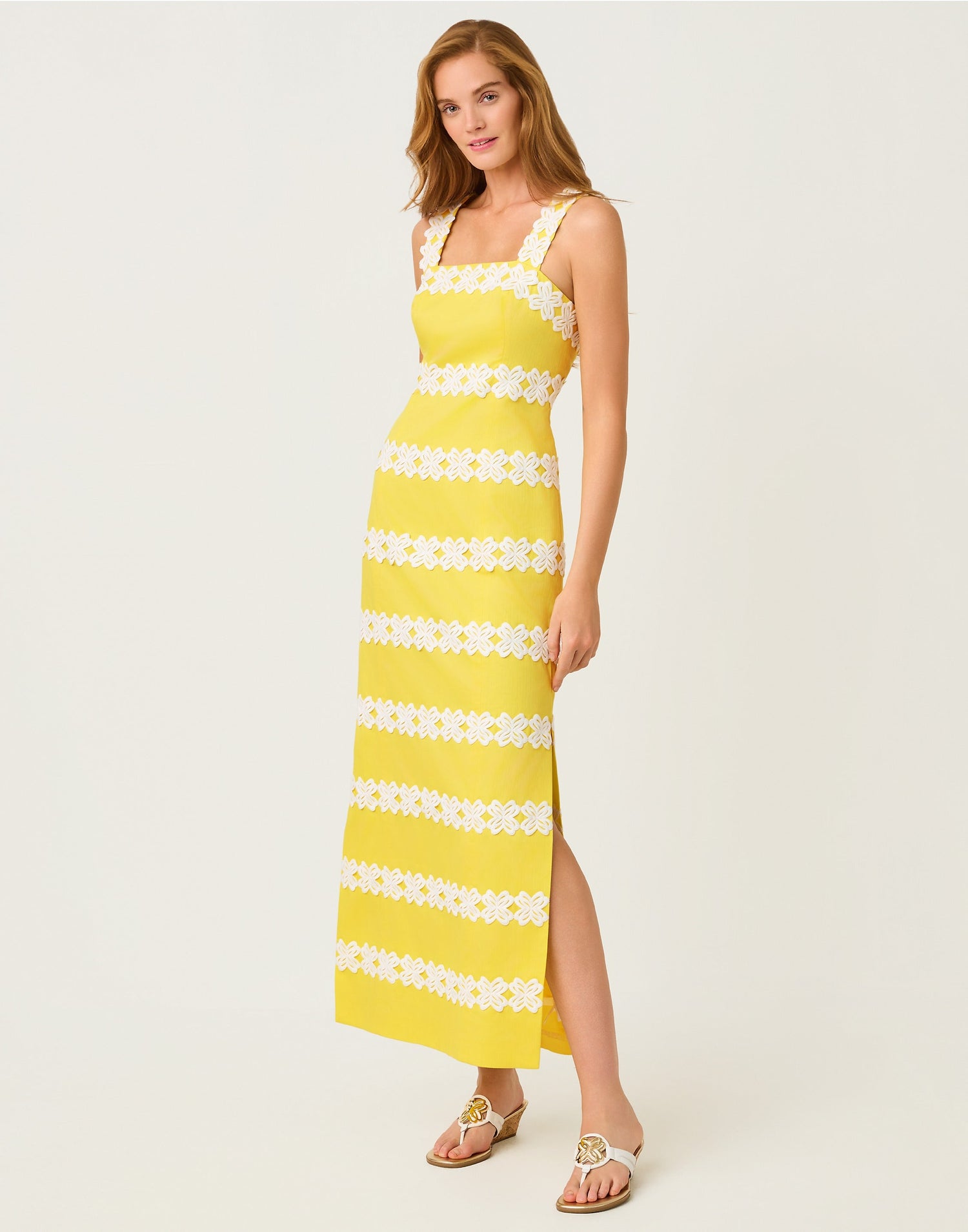 davis maxi dress Innovare Denim Davis Plunge Chain Asymmetric Maxi Dress In Blue, S