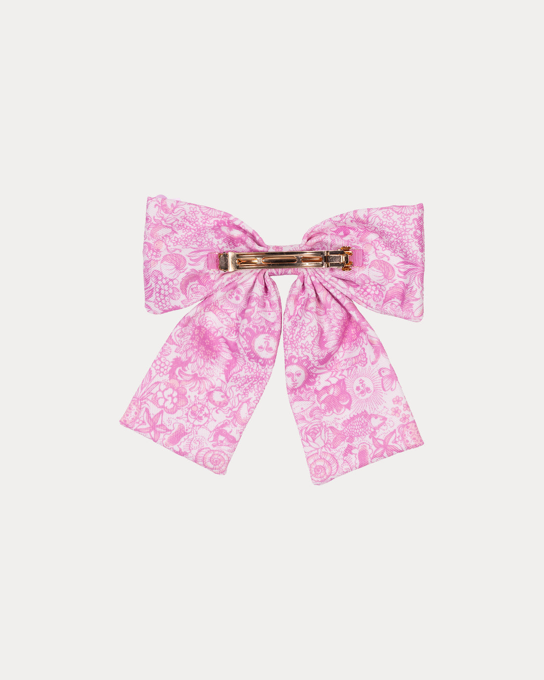 Embellished Bow Barrette - Cherry Blossom Pink Fleur De Lilly