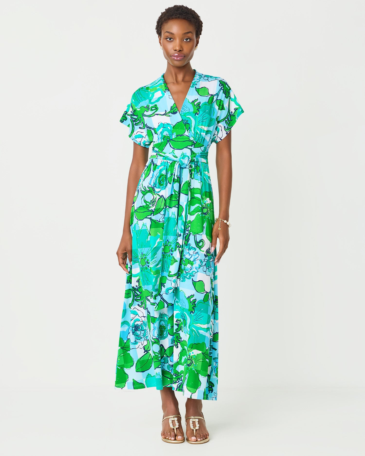 Lilly Pulitzer | Keenan Maxi Dress - Capri Blue Rousseaus Roses