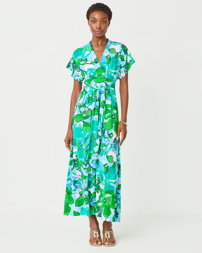 Lilly Pulitzer | Keenan Maxi Dress - Capri Blue Rousseaus Roses