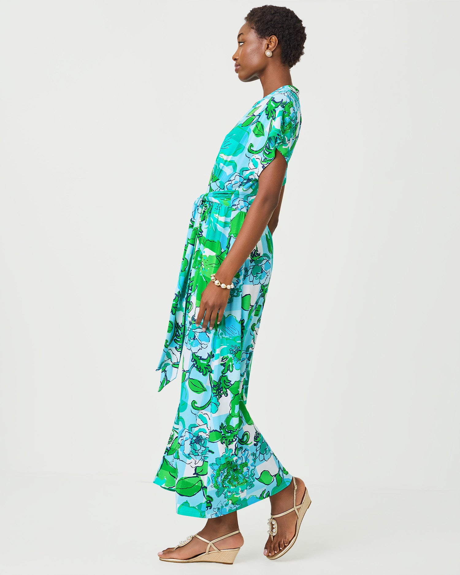 Lilly Pulitzer | Keenan Maxi Dress - Capri Blue Rousseaus Roses