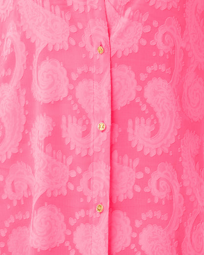 Sadira Long Sleeve Cover Up - Cherry Blossom Pink Tangerine Dream