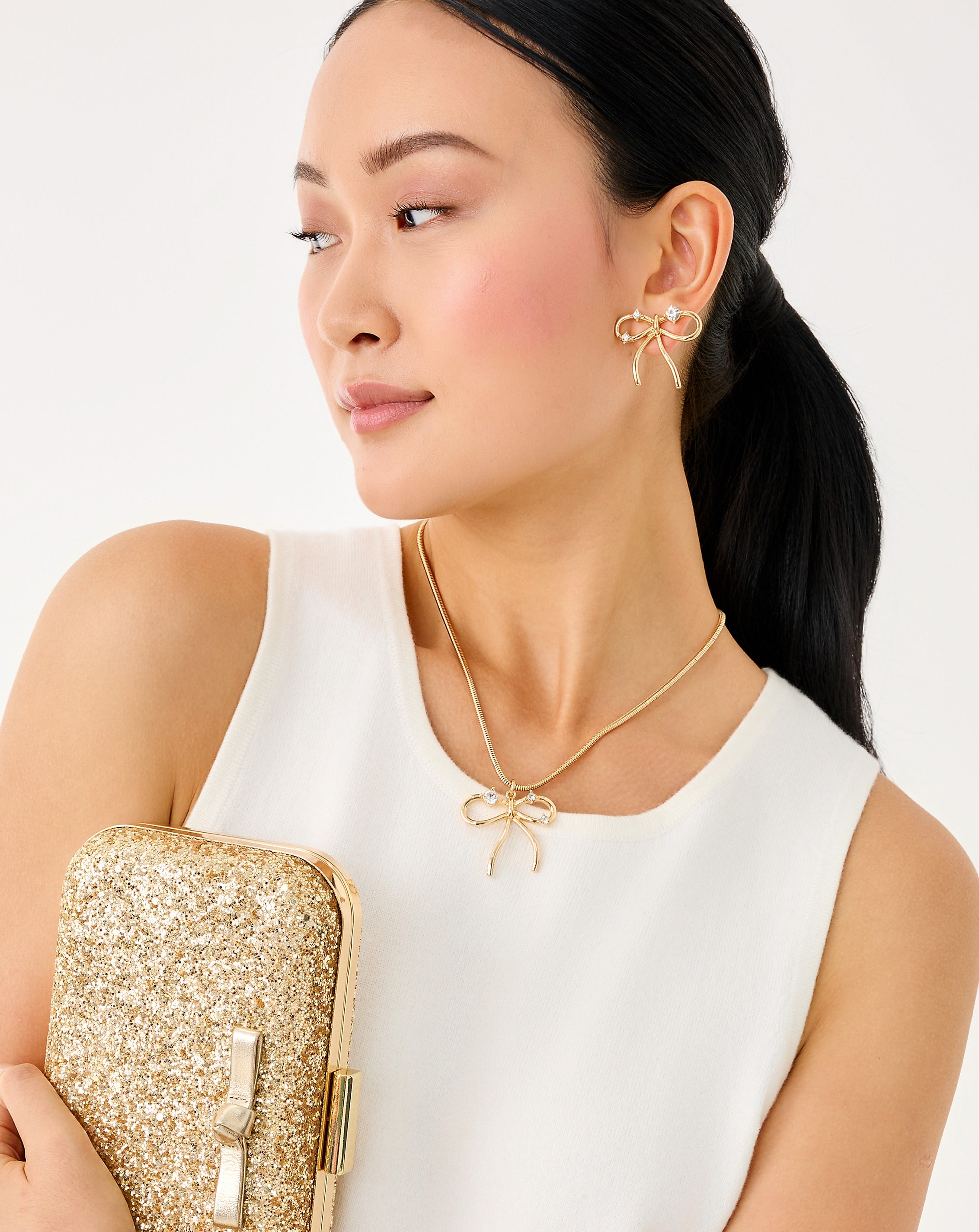 Tis The Season Necklace - Gold Metallic