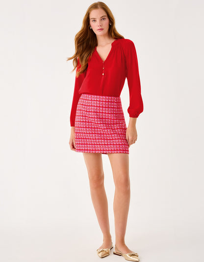 Lilly Pulitzer | Kels Boucle Mini Skirt - Cranberry Red Fiesta Boucle