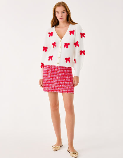 Lilly Pulitzer | Kels Boucle Mini Skirt - Cranberry Red Fiesta Boucle