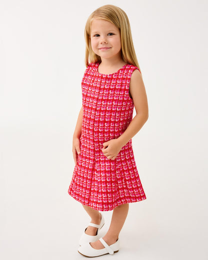 Lilly Pulitzer | Girls Mini Enya Dress - Cranberry Red Fiesta Boucle