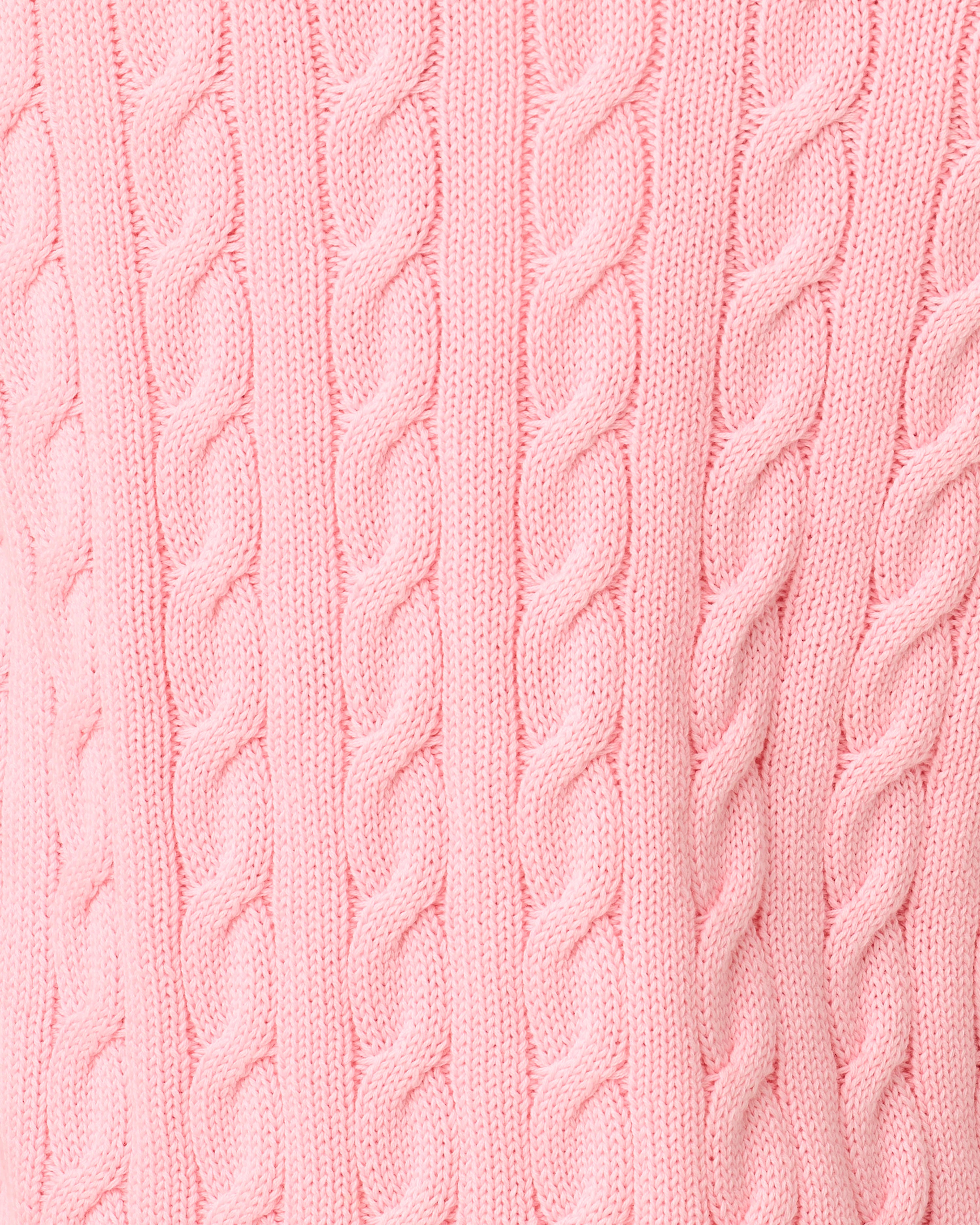 Brockton Crew Neck Cardigan - Conch Shell Pink X Jackfruit Green Tipping