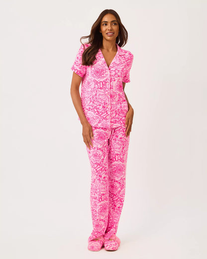Crispin Pajama Button-Up Top