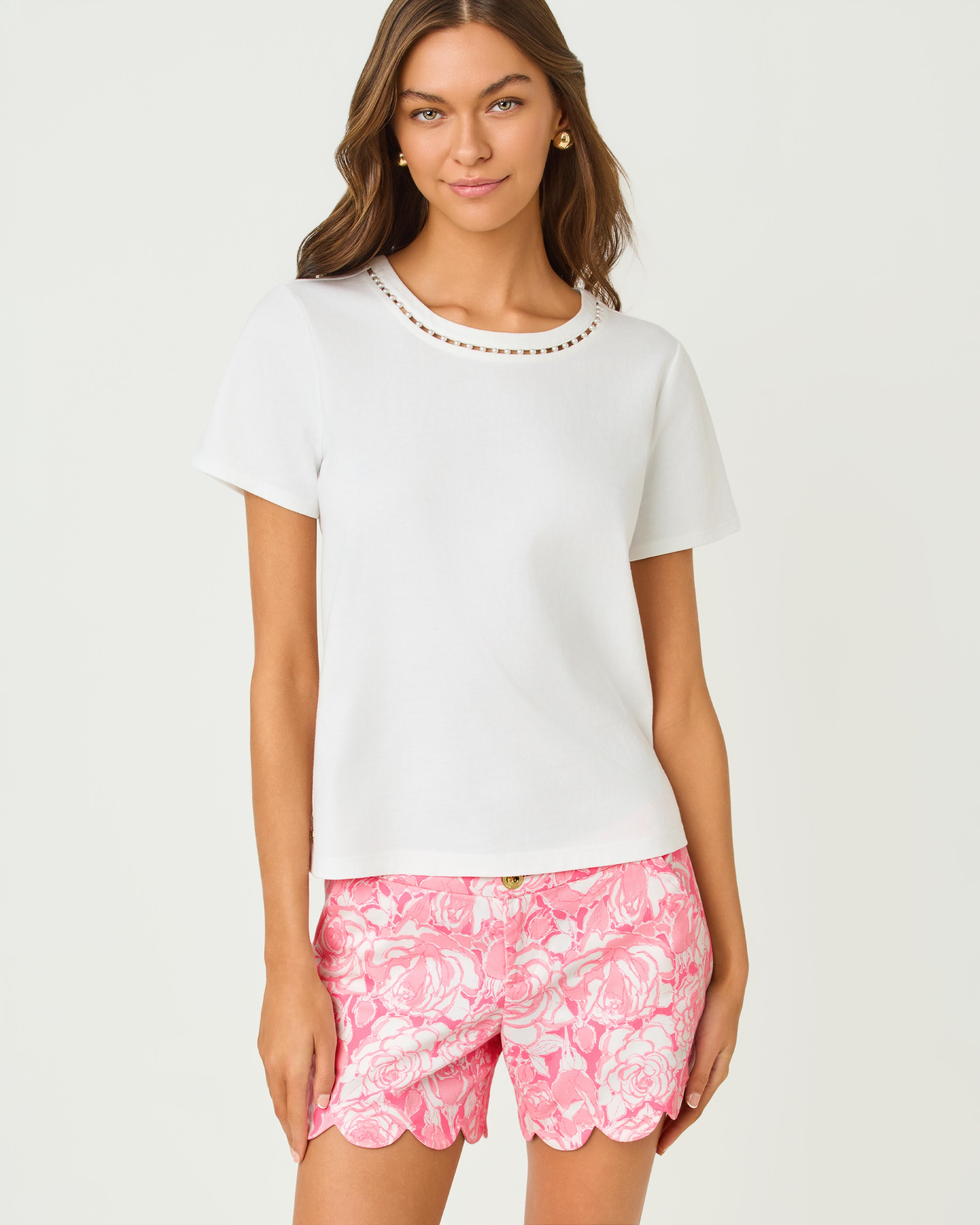 Clairmont Pearl Knit Top - Resort White