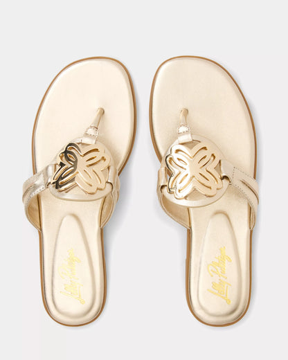 Lilly Pulitzer | The Lilly Sandal - Gold Metallic