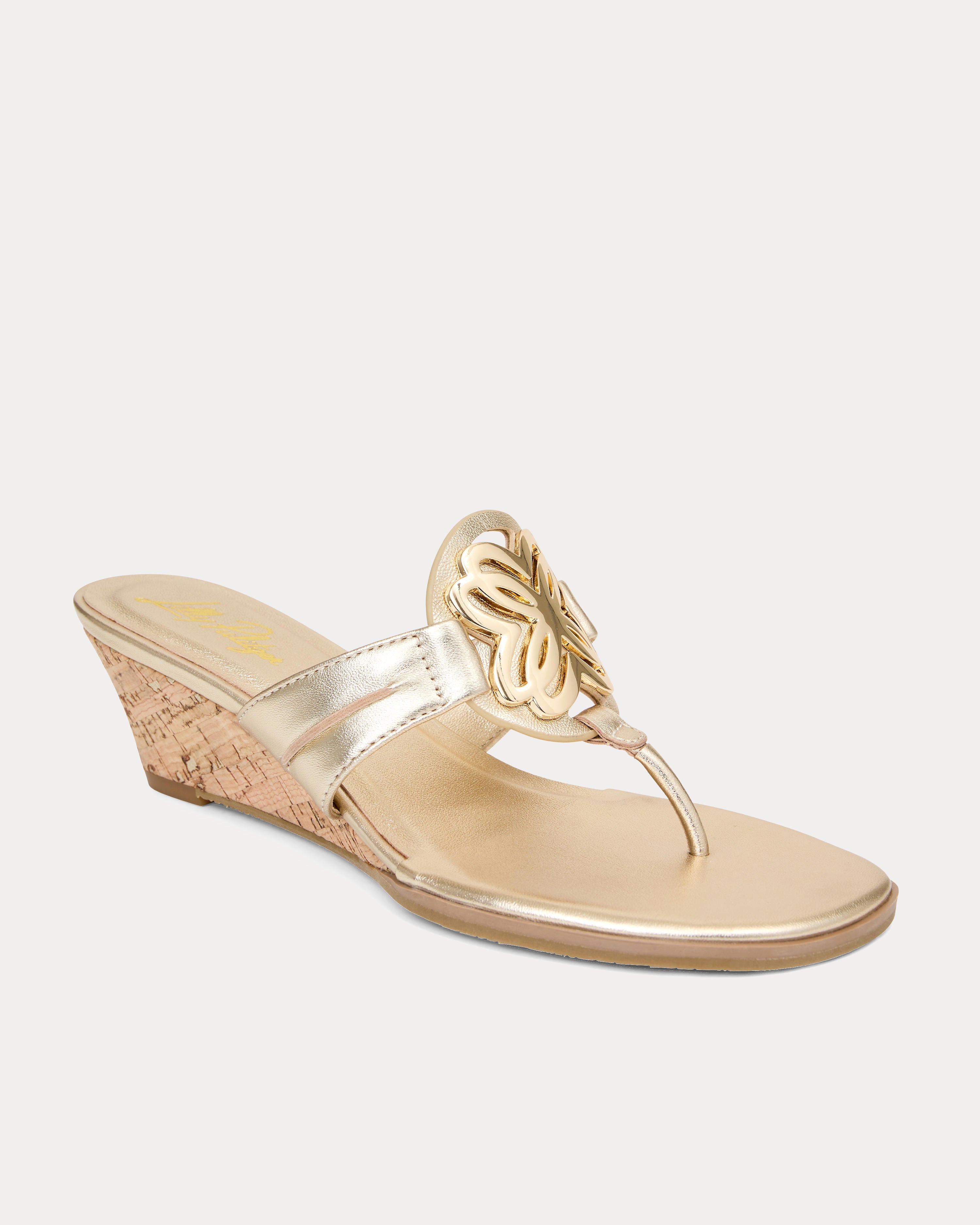 The Lilly Wedge - Gold Metallic