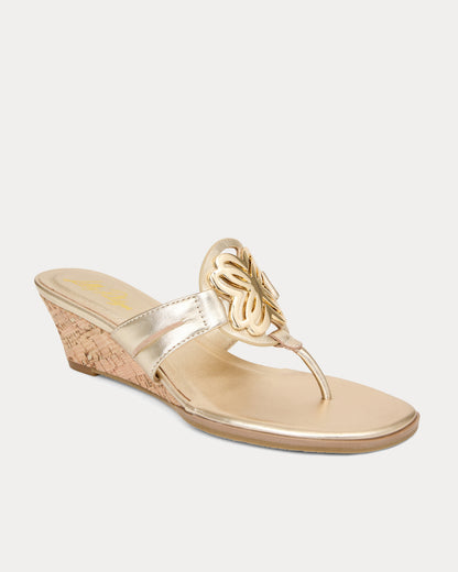 The Lilly Wedge - Gold Metallic