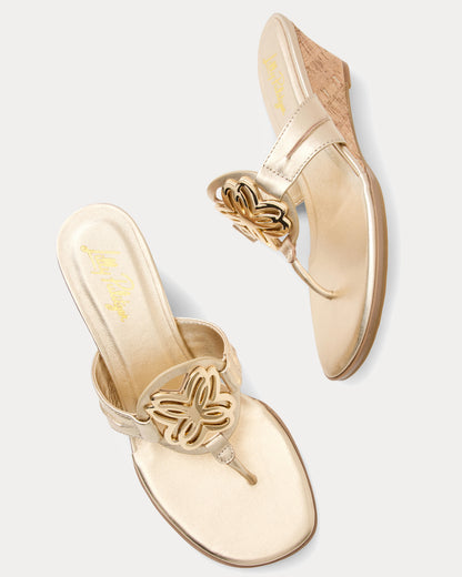 The Lilly Wedge - Gold Metallic