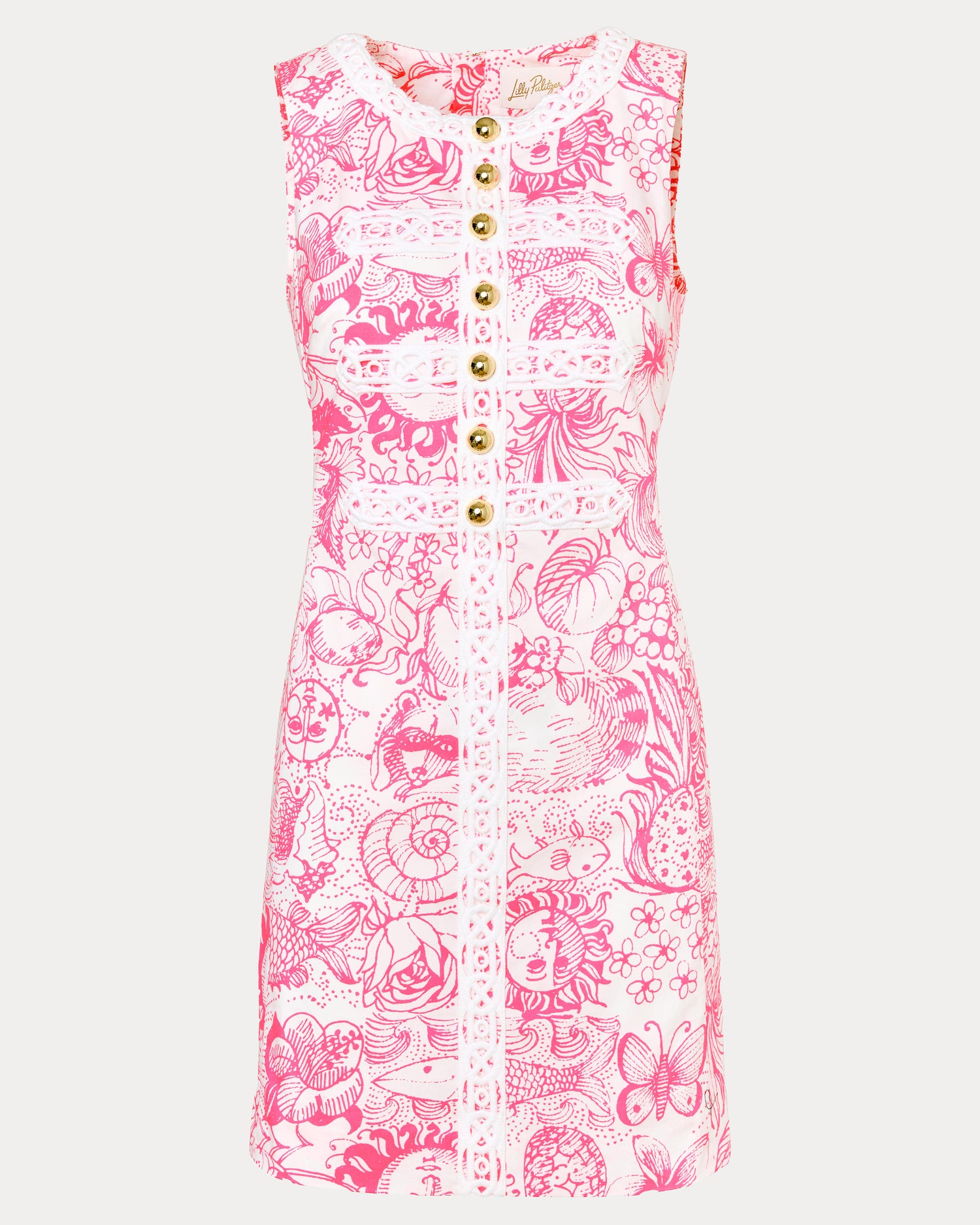 Lilly Pulitzer | Wister Stretch Shift Dress - Cherry Blossom Pink Fleur De Lilly